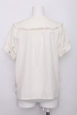 画像2: axes femme POETIQUE / ビッグ襟デザインブラウス  アイボリー S-26-07-05-005-AX-BL-HR-ZS (2)