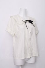画像3: axes femme POETIQUE / ビッグ襟デザインブラウス  アイボリー S-26-07-05-005-AX-BL-HR-ZS (3)