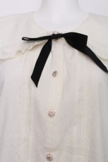 画像5: axes femme POETIQUE / ビッグ襟デザインブラウス  アイボリー S-26-07-05-005-AX-BL-HR-ZS (5)