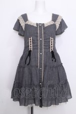 画像1: axes femme / レース半袖ワンピース  グレー S-26-07-05-047-AX-OP-HR-ZS (1)