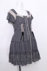 画像3: axes femme / レース半袖ワンピース  グレー S-26-07-05-047-AX-OP-HR-ZS (3)