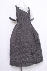 画像3: axes femme / 夜空刺繍襟ドッキングワンピース  黒ｘ白 S-26-07-05-048-AX-OP-HR-ZS (3)