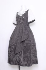 画像4: axes femme / 夜空刺繍襟ドッキングワンピース  黒ｘ白 S-26-07-05-048-AX-OP-HR-ZS (4)