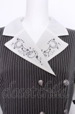 画像5: axes femme / 夜空刺繍襟ドッキングワンピース  黒ｘ白 S-26-07-05-048-AX-OP-HR-ZS (5)