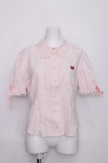 画像1: BABY,THE STARS SHINE BRIGHT /ロゴ刺繍ブラウス  ピンク S-26-07-05-008-BA-BL-AS-ZS (1)