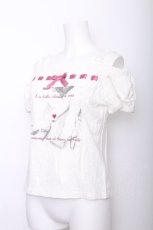 画像4: LIZ LISA / ロマンティックシューズ柄カットソー  白 S-26-07-05-001-LO-TO-AS-ZS (4)