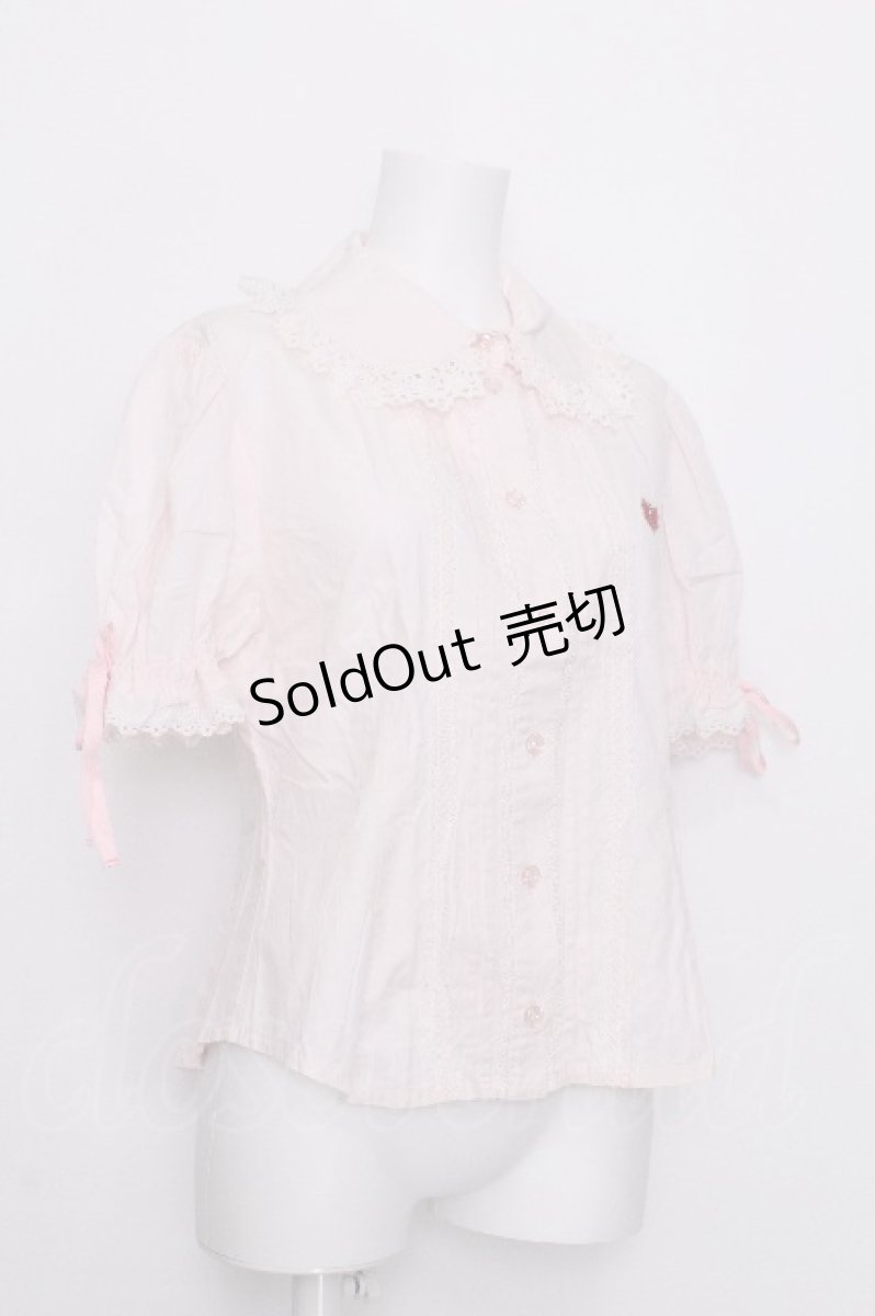 画像3: BABY,THE STARS SHINE BRIGHT /ロゴ刺繍ブラウス  ピンク S-26-07-05-008-BA-BL-AS-ZS (3)