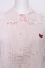 画像5: BABY,THE STARS SHINE BRIGHT /ロゴ刺繍ブラウス  ピンク S-26-07-05-008-BA-BL-AS-ZS (5)