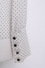 画像5: MILK / ドットブラウス  白ｘ黒 S-26-07-05-013-ML-BL-AS-ZS (5)