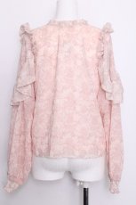 画像2: titty&Co. / 花柄シフォントップス  ピンク S-26-07-05-018-LO-TO-HR-ZS (2)