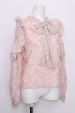 画像3: titty&Co. / 花柄シフォントップス  ピンク S-26-07-05-018-LO-TO-HR-ZS (3)