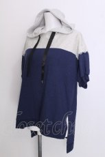 画像3: axes femme / バイカラーパーカープルオーバー  白ｘ青 S-26-07-06-030-AX-TO-HR-ZS (3)