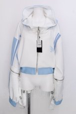画像1: Amilige / ウサギ耳バイカラージャージトップス  白ｘサックス S-26-07-06-031-PU-TO-AS-ZS (1)
