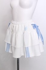 画像3: Amilige / ハイウエストフリルジャージパンツ  白ｘサックス S-26-07-06-053-PU-PA-AS-ZS (3)