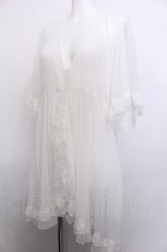 画像3: axes femme / チュールフリル楊柳ガウン  白 S-26-07-06-058-AX-TO-AS-ZS (3)
