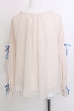 画像2: axes femme / フェザー×花刺繍トップス  オフ S-26-07-06-059-AX-TO-AS-ZS (2)