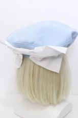 画像2: lilLilly / セーラーベレー帽  サックスｘ白 S-26-07-06-010-LO-AC-HR-ZS (2)