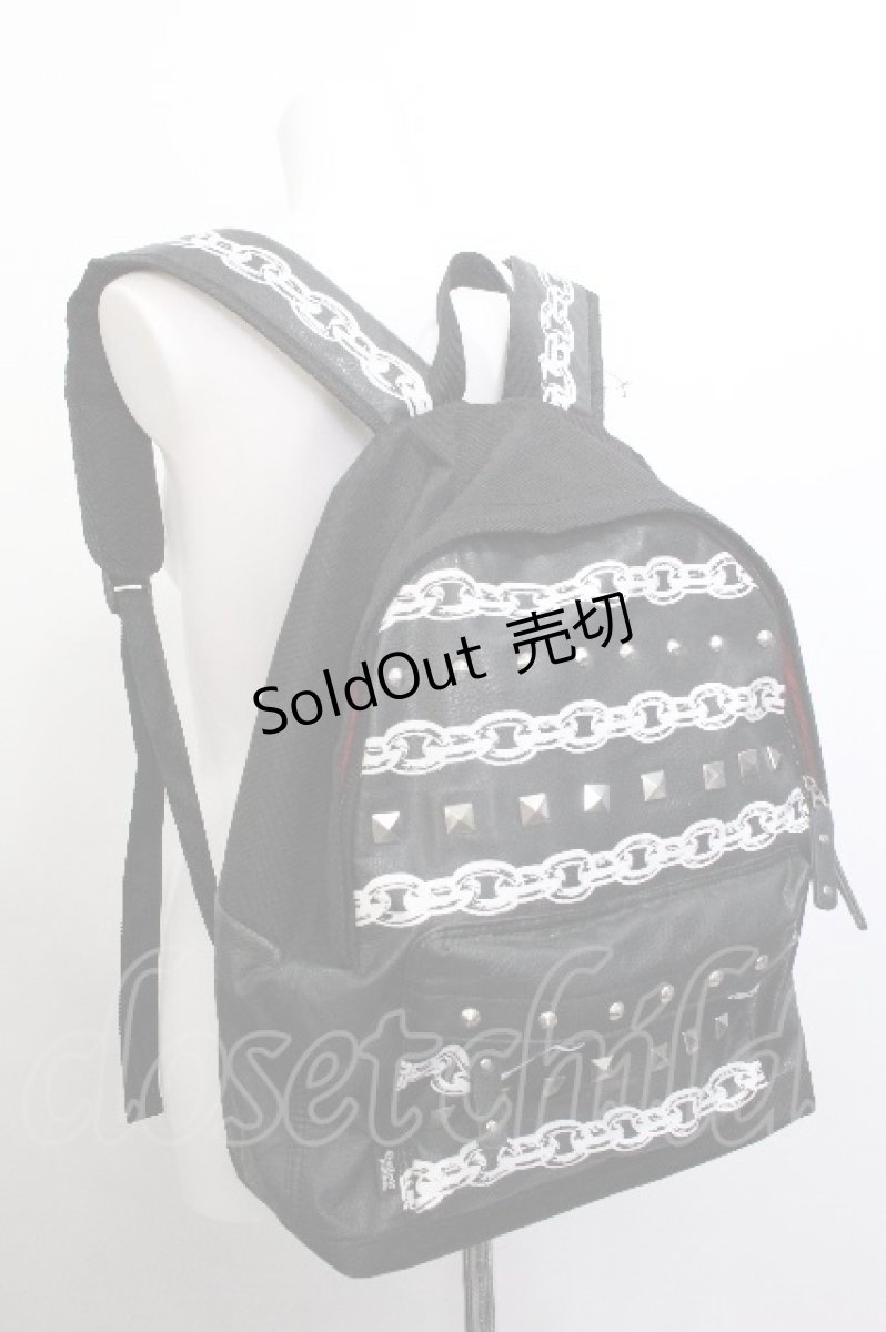 画像1: HELL CAT PUNKS / スタッズリュック  黒 S-26-07-06-018-PU-BG-HR-ZS (1)