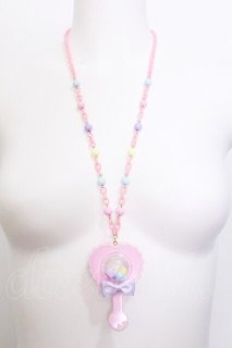 Angelic Pretty / Heartラトルネックレス ピンク S-26-07-06-019-AP-AC