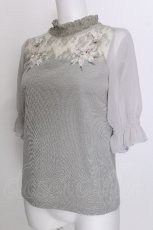 画像3: axes femme / 刺繍入りプルオーバー  グリーン S-26-07-06-029-AX-TO-HR-ZS (3)