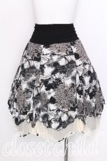 画像2: Ozz oneste / 花プリント2Wayスカート  黒ｘベージュ S-26-07-08-053-OO-SK-HR-ZS (2)