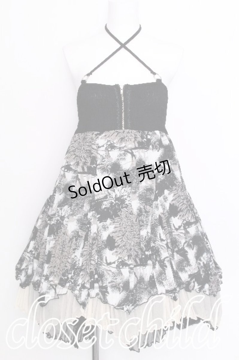 画像3: Ozz oneste / 花プリント2Wayスカート  黒ｘベージュ S-26-07-08-053-OO-SK-HR-ZS (3)
