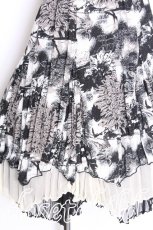 画像4: Ozz oneste / 花プリント2Wayスカート  黒ｘベージュ S-26-07-08-053-OO-SK-HR-ZS (4)