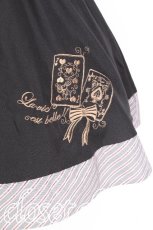画像4: axes femme POETIQUE / トランプ刺繍サス付スカート  黒 S-26-07-08-060-AX-SK-HR-ZS (4)