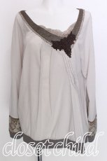 画像1: Rozen Kavalier / レース切替シフォンカットソー  ベージュ S-26-07-08-013-OO-TO-HR-ZS (1)