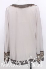 画像2: Rozen Kavalier / レース切替シフォンカットソー  ベージュ S-26-07-08-013-OO-TO-HR-ZS (2)
