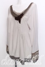 画像3: Rozen Kavalier / レース切替シフォンカットソー  ベージュ S-26-07-08-013-OO-TO-HR-ZS (3)