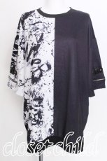 画像1: NieR Clothing / バイカラー切替トップス  黒ｘ白 S-26-07-08-017-PU-TO-AS-ZS (1)