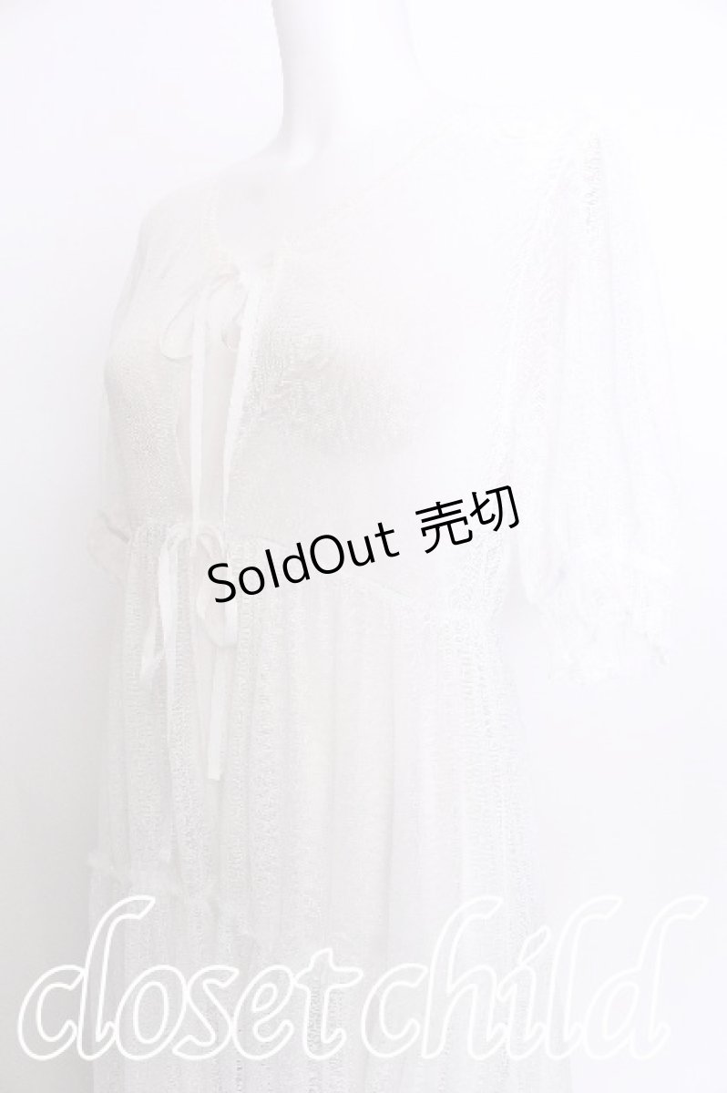 画像3: axes femme POETIQUE / チュールティアードロングカーディガン  白 S-26-07-08-020-AX-TO-AS-ZS (3)