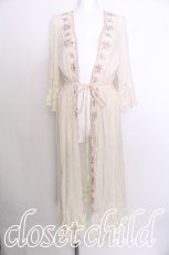 画像1: axes femme / ローズスカラップ刺繍ロングカーディカン  オフ S-26-07-08-021-AX-TO-AS-ZS (1)
