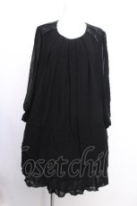 画像1: INGEBORG / レース切り替えシフォンワンピース  黒 S-26-07-09-049-LO-OP-HR-ZS (1)