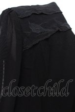 画像4: INGEBORG / レース切り替えシフォンワンピース  黒 S-26-07-09-049-LO-OP-HR-ZS (4)