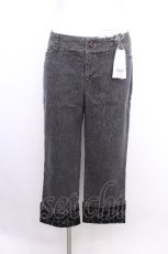 画像1: INGEBORG / 裾レースデニムパンツ  グレー S-26-07-09-056-LO-PA-HR-ZS (1)
