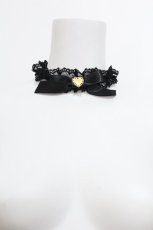 画像1: Angelic Pretty / レースハートチャームチョーカー  黒 S-26-07-09-008-AP-AC-HR-ZS (1)