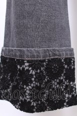 画像4: INGEBORG / 裾レースデニムパンツ  グレー S-26-07-09-056-LO-PA-HR-ZS (4)