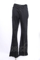 画像1: BPN / 裾ZIPフレアパンツ  黒 S-26-07-09-059-GO-PA-HR-ZS (1)