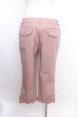 画像3: INGEBORG / 裾ニットレースデニムパンツ  ピンク S-26-07-09-060-LO-PA-HR-ZS (3)