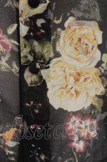 画像4: INGEBORG / 花柄シフォンノースリーブトップス  黒 S-26-07-09-023-LO-SK-HR-ZS (4)