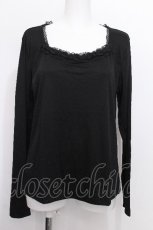 画像1: INGEBORG / バラモチーフインナーカットソー  黒 S-26-07-09-024-LO-TO-HR-ZS (1)