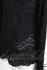 画像4: INGEBORG / ハイネック総レーストップス  黒 S-26-07-09-027-LO-TO-HR-ZS (4)