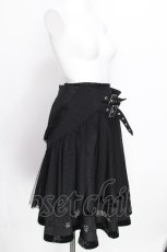 画像3: Ozz On / 2連ベルトチュール切替スカート  黒 S-26-07-11-051-OO-SK-HR-ZS (3)