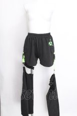 画像1: ACDC RAG / 渦雷ショートパンツ&レッグウォーマーセット  黒ｘ黄緑 S-26-07-11-059-PU-PA-AS-ZS (1)