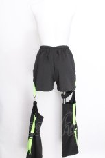 画像2: ACDC RAG / 渦雷ショートパンツ&レッグウォーマーセット  黒ｘ黄緑 S-26-07-11-059-PU-PA-AS-ZS (2)