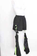 画像3: ACDC RAG / 渦雷ショートパンツ&レッグウォーマーセット  黒ｘ黄緑 S-26-07-11-059-PU-PA-AS-ZS (3)
