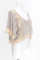 画像3: Ozz oneste / シフォンレースカットソー  グレーｘキナリ S-26-07-11-006-OO-BL-HR-ZS (3)