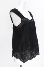 画像3: INGEBORG / 刺繍入りキャミソール 11号 黒 S-26-07-11-013-LO-TO-HR-ZS (3)